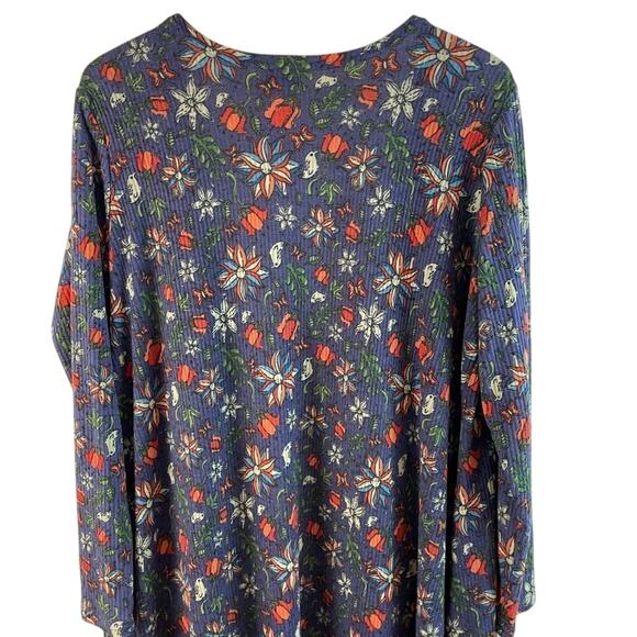 LuLaRoe Simply Comfortable Purple Floral Open Front Duster Cardigan Size Large - Picture 7 of 8